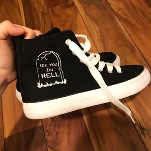 See you in hell high tops